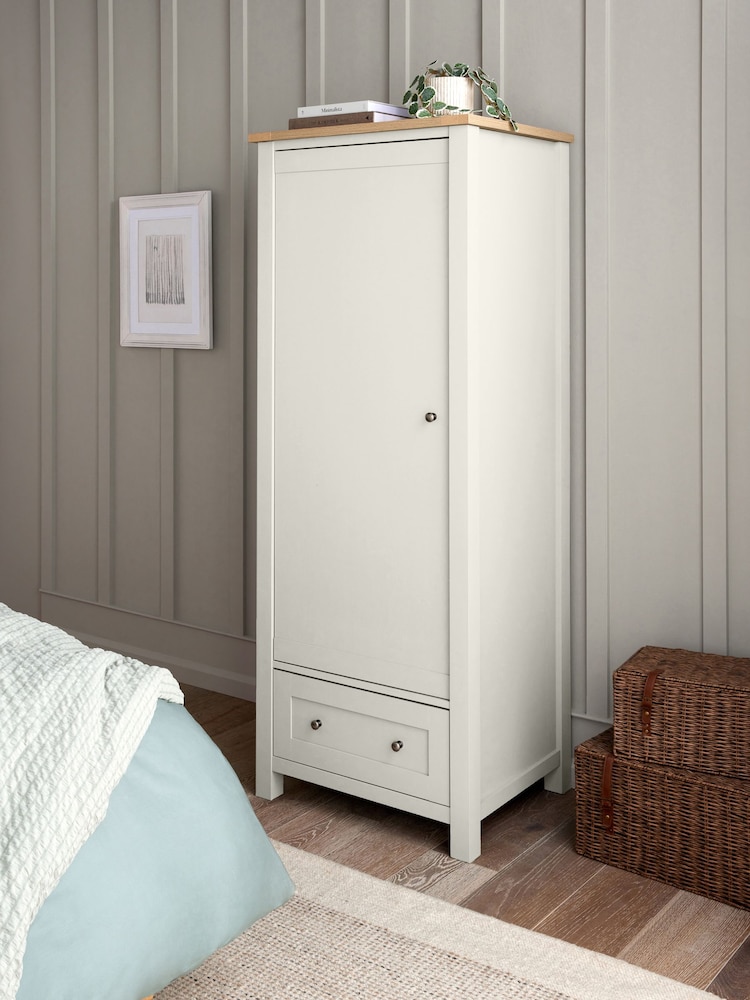 Chalk Malvern Paint Effect Single Wardrobe - Image 1 of 9