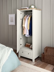 Chalk Malvern Paint Effect Single Wardrobe - Image 2 of 9