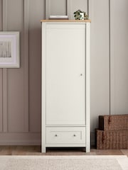 Chalk Malvern Paint Effect Single Wardrobe - Image 3 of 9