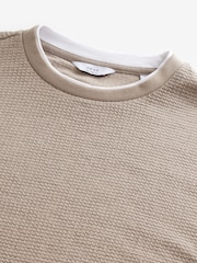 Neutral Texture Long Sleeve Mock Layer Jumper - Image 7 of 8