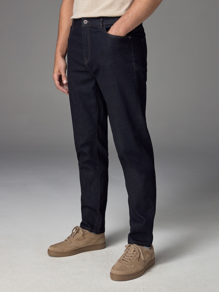 أزرق نيلي غسل - Regular Tapered Fit Classic Stretch Jeans - صورة 1 من 12