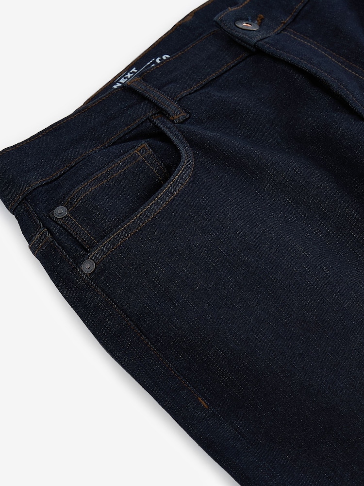 Bleu indigo rincé - Jean stretch classique coupe fuselée régulière - Image 10 of 12