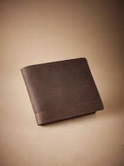 Brown Signature Textured Oily Leather Wallet - Image 1 of 4