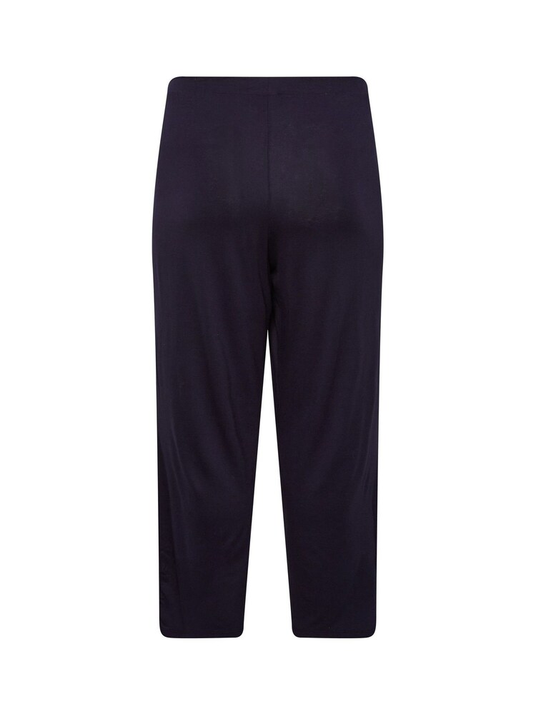 Yours Curve Blue Pleated Front Wide Leg Trousers - Image 5 of 5