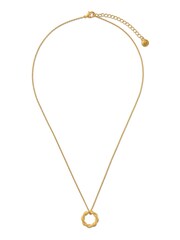 Orelia London 18k Gold Plating Twist Textured Open Circle Necklace - Image 1 of 2