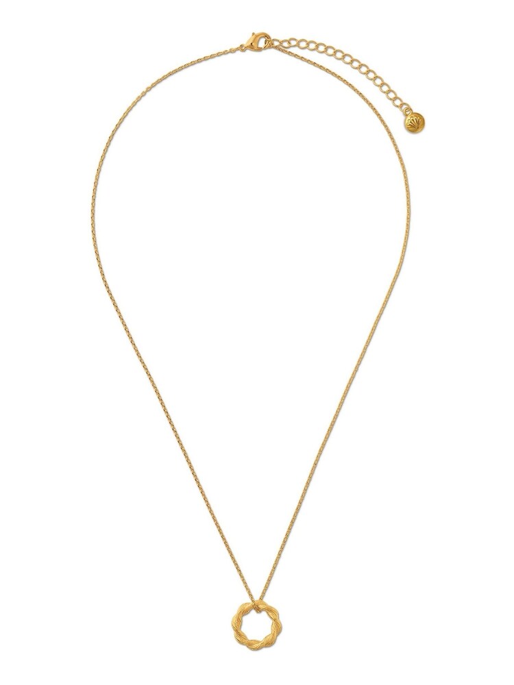 Orelia London 18k Gold Plating Twist Textured Open Circle Necklace - Image 1 of 2