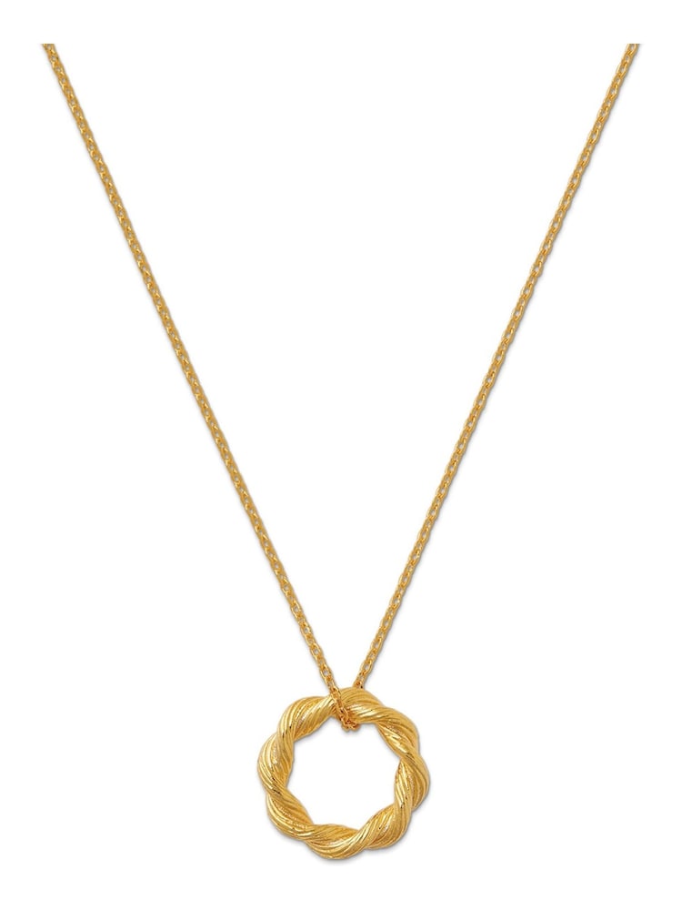 Orelia London 18k Gold Plating Twist Textured Open Circle Necklace - Image 2 of 2