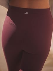 self. Burgundy High Waist Leggings - Image 5 of 8