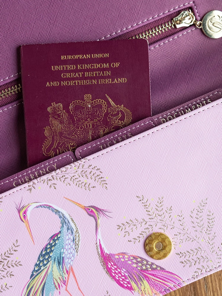 Sara Miller Purple Havelli Garden Travel Wallet - Image 4 of 4