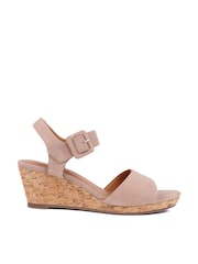 Jones Bootmaker Beige Grazina Leather Wedges - Image 2 of 6