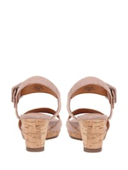 Jones Bootmaker Beige Grazina Leather Wedges - Image 4 of 6