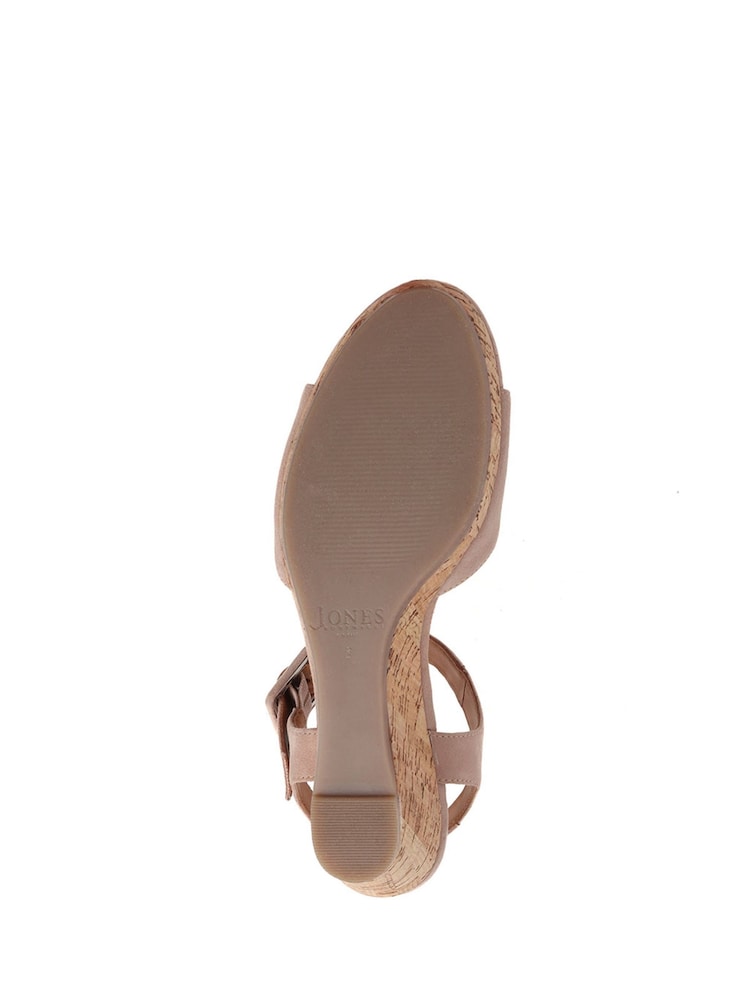 Jones Bootmaker Beige Grazina Leather Wedges - Image 6 of 6