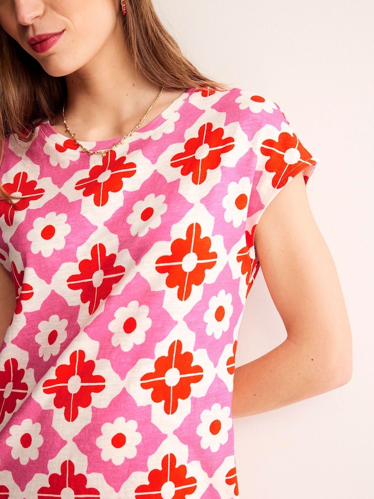 Boden Pink 100% Cotton Leah Jersey T-Shirt Dress - Image 2 of 5 Boden Pink 100% Cotton Leah Jersey T-Shirt Dress - Image 2 of 5