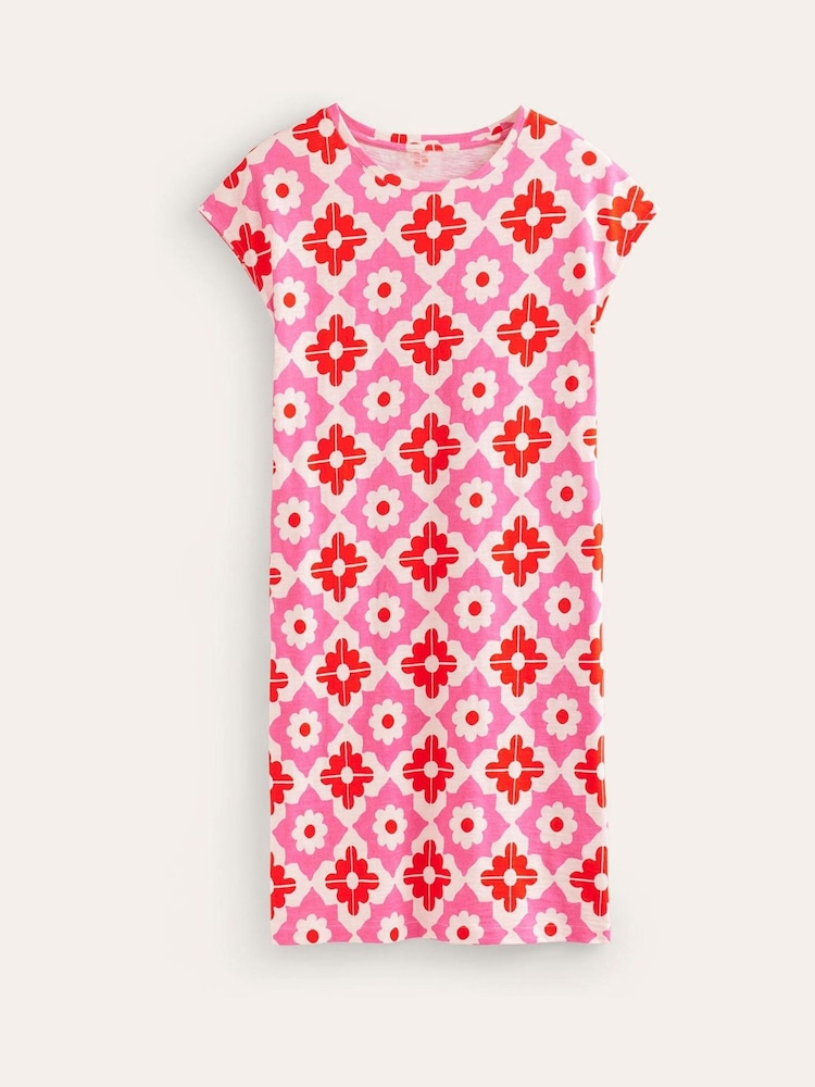 Boden Pink 100% Cotton Leah Jersey T-Shirt Dress - Image 5 of 5 Boden Pink 100% Cotton Leah Jersey T-Shirt Dress - Image 5 of 5