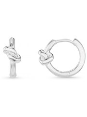 Orelia London Sterling Silver Polished Knot Huggie Hoops - Image 1 of 2