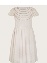 Monsoon Emma Sequin Ruffle Dress - Image 1 of 3