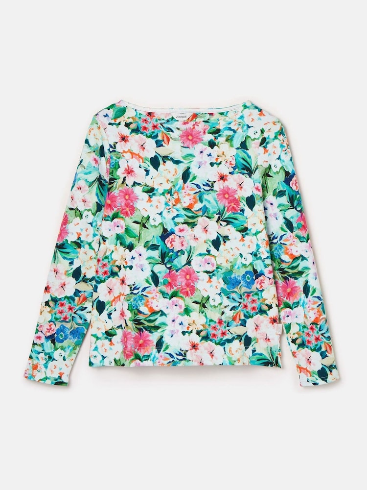 Joules Harbour Multi Floral Boat Neck Printed Top - Image 7 of 7