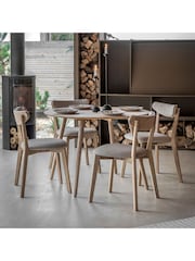 Gallery Home Natural Temara Oak Style 4 Seater Round Dining Table - Image 1 of 5