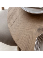 Gallery Home Natural Temara Oak Style 4 Seater Round Dining Table - Image 2 of 5
