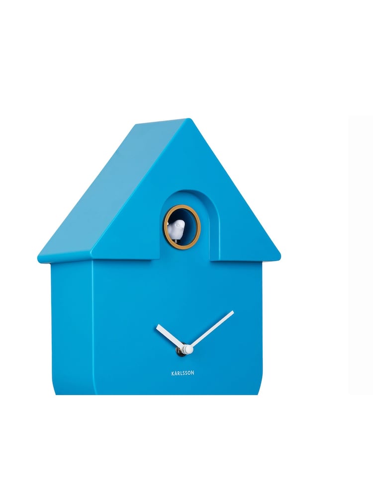 Karlsson Bright Blue Modern Cuckoo ABS Wall Clock - Image 4 of 4