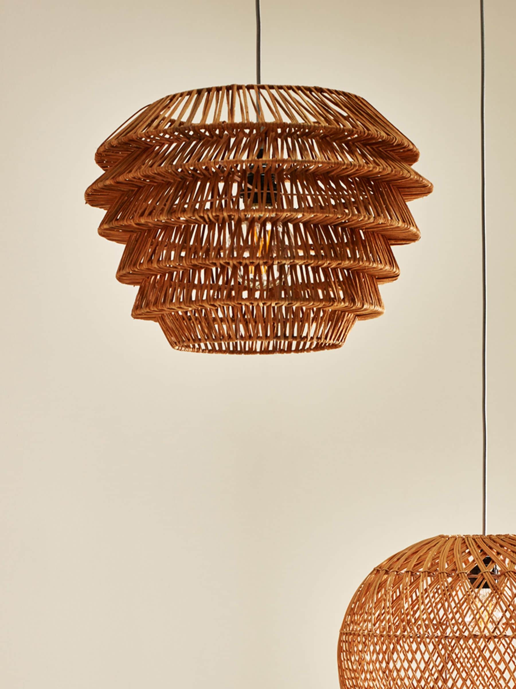 Buy Oliver Bonas Natural Cono Rattan Woven Lamp Shade from the Next UK online shop