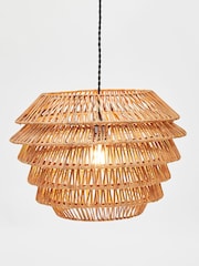 Oliver Bonas Natural Cono Rattan Woven Lamp Shade - Image 2 of 3