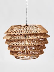 Oliver Bonas Natural Cono Rattan Woven Lamp Shade - Image 3 of 3