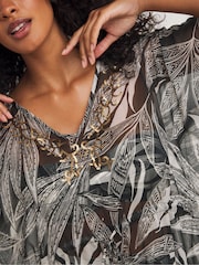 Simply Be Black Magisculpt Embellished Kaftan - Image 4 of 4