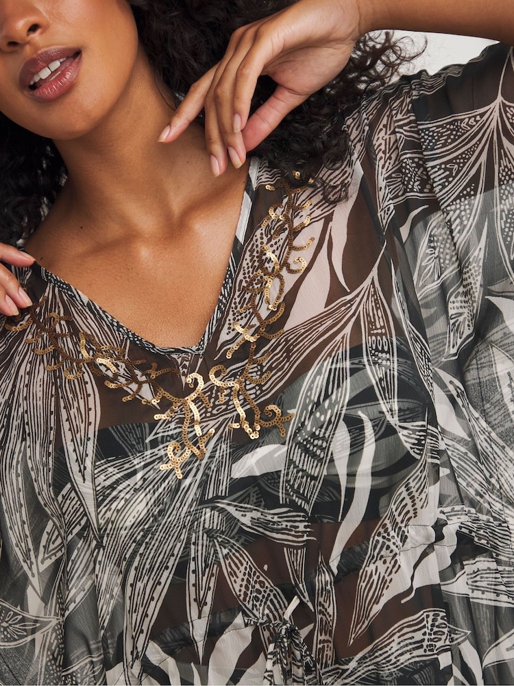 Simply Be Black Magisculpt Embellished Kaftan - Image 4 of 4 Simply Be Black Magisculpt Embellished Kaftan - Image 4 of 4