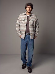Neutral Pattern Shacket - Image 3 of 11