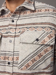Neutral Pattern Shacket - Image 6 of 11