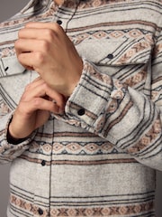Neutral Pattern Shacket - Image 7 of 11