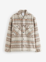 Neutral Pattern Shacket - Image 8 of 11