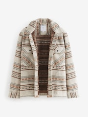Neutral Pattern Shacket - Image 9 of 11
