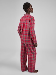JoJo Maman Bébé Red Womens Check Woven Pyjamas Set - Image 3 of 4