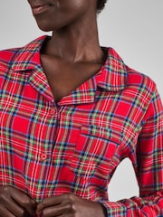 JoJo Maman Bébé Red Womens Check Woven Pyjamas Set - Image 4 of 4