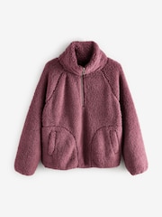 Pink Borg Half Zip Jacket - Image 7 of 9
