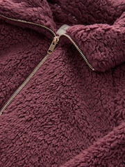 Pink Borg Half Zip Jacket - Image 9 of 9