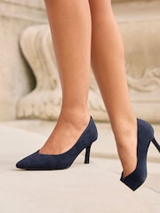 Blå - Linzi Sofia Bred passform V Cut Vamp Pumps - Bild 1 av 5