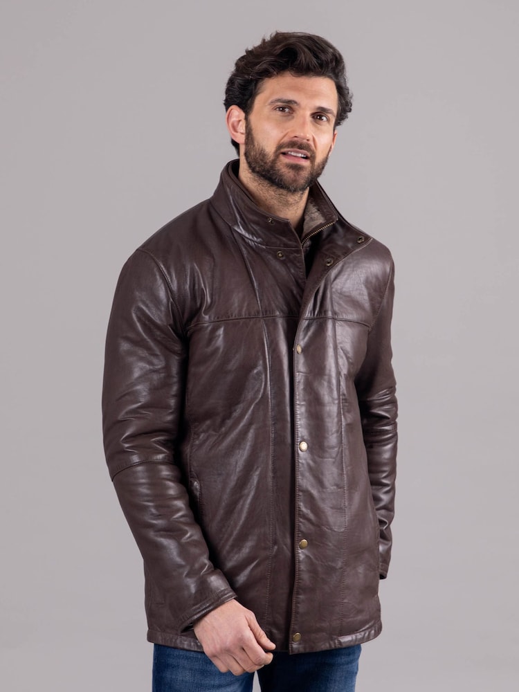 Lakeland Leather Brown Garstone Leather Coat Jacket - Image 1 of 9