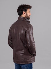 Lakeland Leather Brown Garstone Leather Coat Jacket - Image 3 of 9