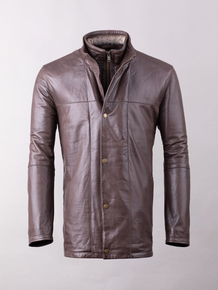 Lakeland Leather Brown Garstone Leather Coat Jacket - Image 8 of 9