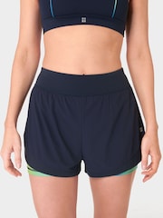 Sweaty Betty Blue Tropics Gradient Print Tempo Run Print Shorts - Image 4 of 8