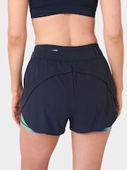 Sweaty Betty Blue Tropics Gradient Print Tempo Run Print Shorts - Image 5 of 8