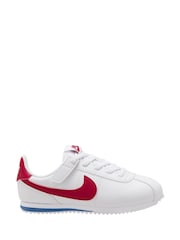 Nike White/Blue/Red Junior Cortez EasyOn Trainers - Image 1 of 4