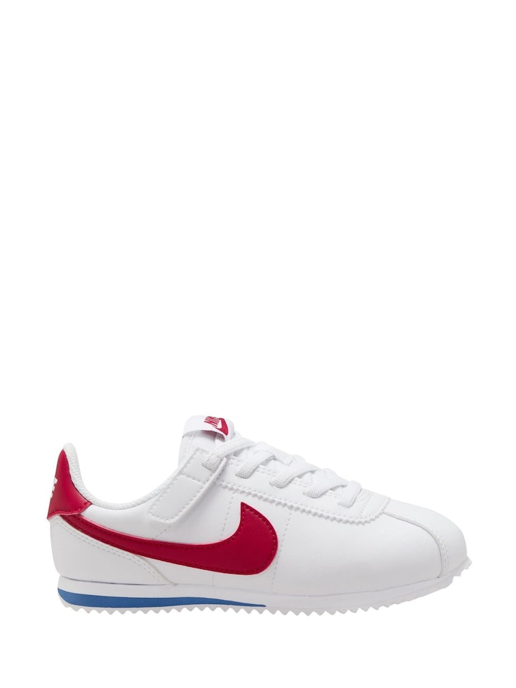 Nike White/Blue/Red Junior Cortez EasyOn Trainers - Image 1 of 4