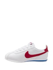 Nike White/Blue/Red Junior Cortez EasyOn Trainers - Image 2 of 4