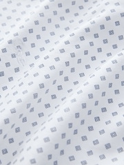 Burgundy/Navy Blue/White Short Sleeve Printed 100% Cotton Oxford Shirts 3 Pack - Image 13 of 13
