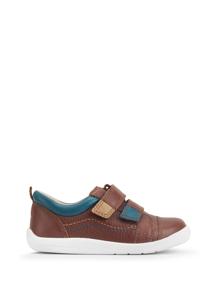 Коричневый - Start Rite Обувь Playhouse Leather Rip Tape Trainer - Image 1 of 5