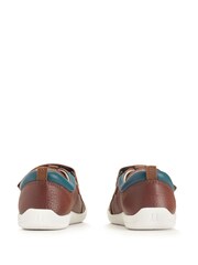 Коричневый - Start Rite Обувь Playhouse Leather Rip Tape Trainer - Image 4 of 5